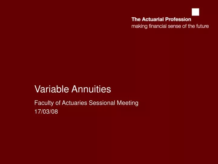 variable annuities