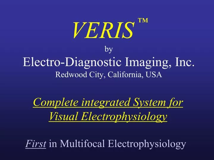 veris by electro diagnostic imaging inc redwood city california usa