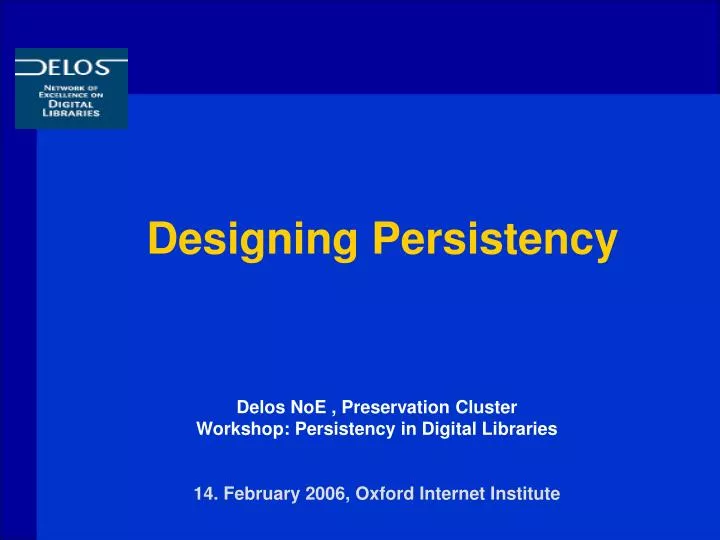 designing persistency