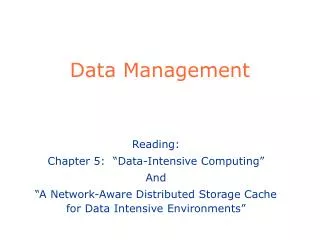 Data Management