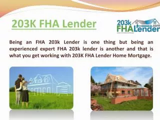 FHA 203k Home Loans