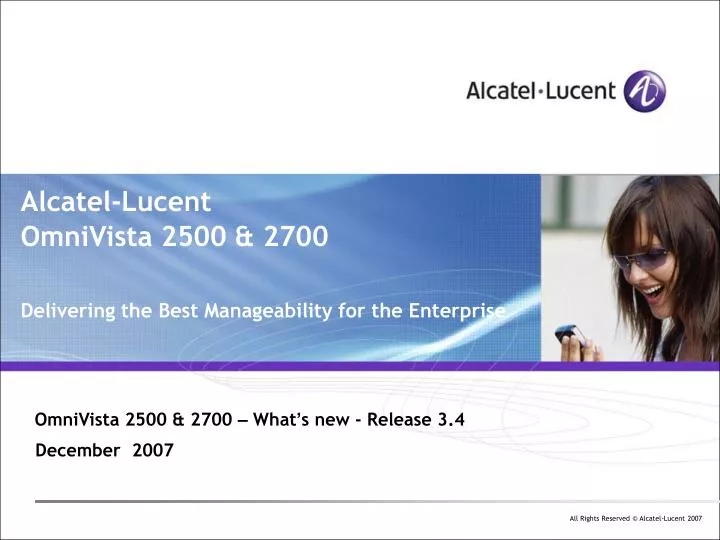 alcatel lucent omnivista 2500 2700 delivering the best manageability for the enterprise