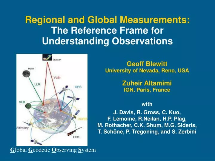 regional and global measurements the reference frame for understanding observations