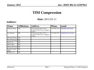 TIM Compression