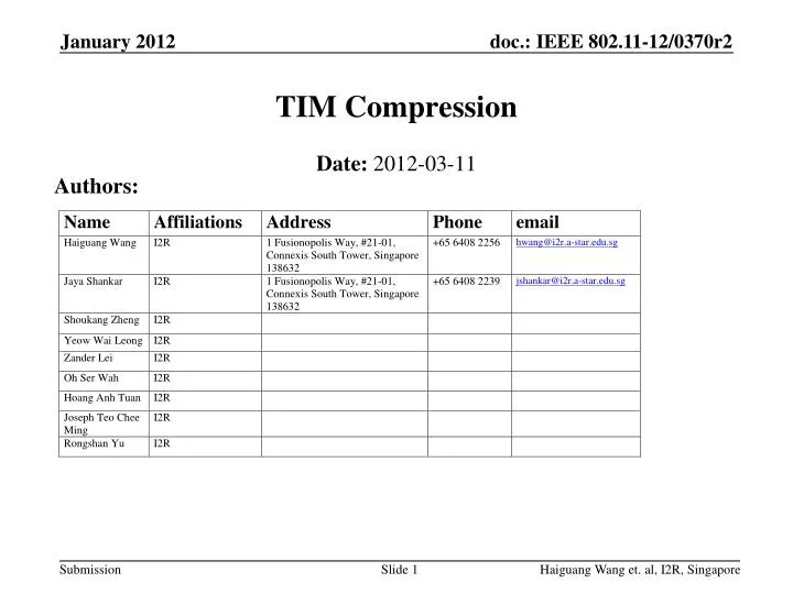 tim compression