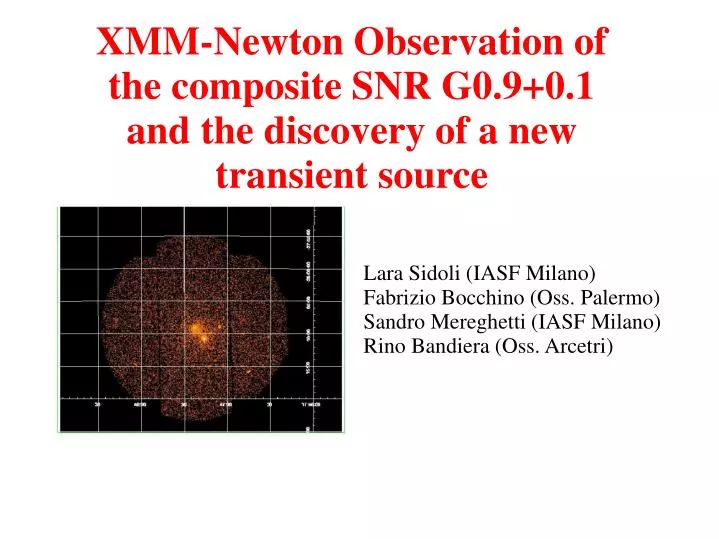 xmm newton observation of the composite snr g0 9 0 1 and the discovery of a new transient source
