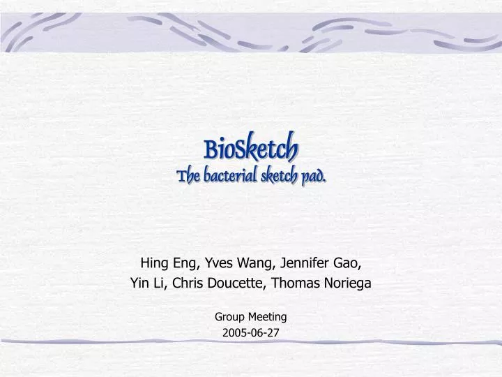 biosketch the bacterial sketch pad