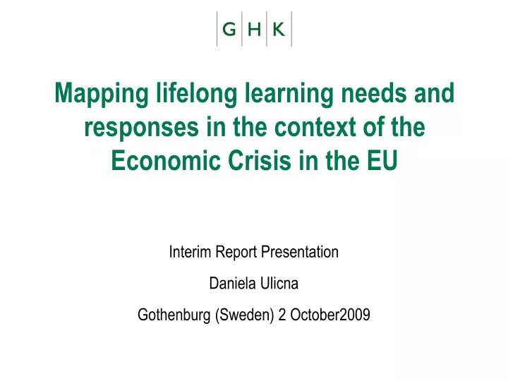 mapping lifelong learning needs and responses in the context of the economic crisis in the eu