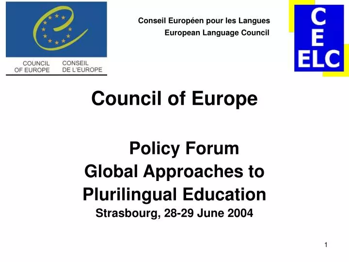 conseil europ en pour les langues european language council