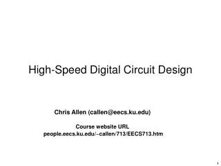 High-Speed Digital Circuit Design