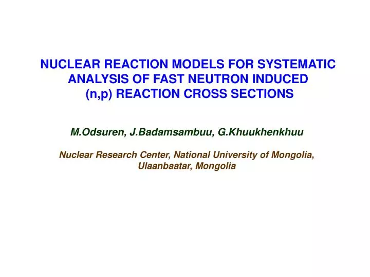 nuclear reaction models for systematic analysis of fast neutron induced n p reaction cross sections