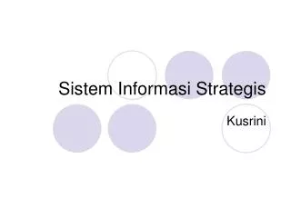 sistem informasi strategis