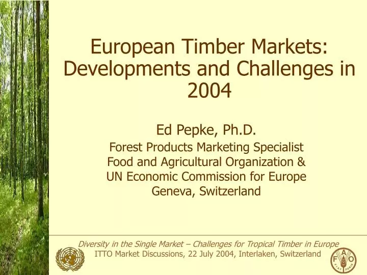 european timber markets developments and challenges in 2004