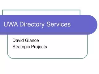 UWA Directory Services