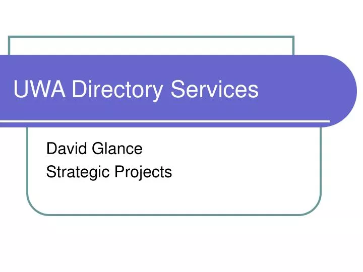 uwa directory services