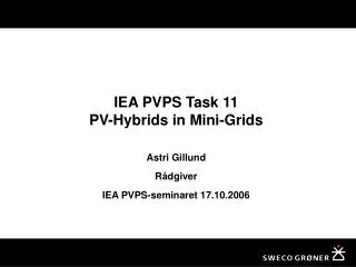 iea pvps task 11 pv hybrids in mini grids