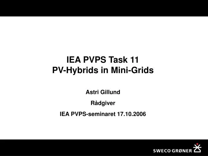 iea pvps task 11 pv hybrids in mini grids