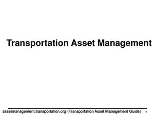 Transportation Asset Management