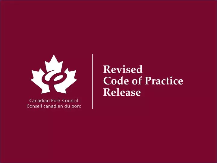 revised code of practice release