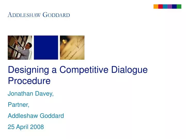 designing a competitive dialogue procedure