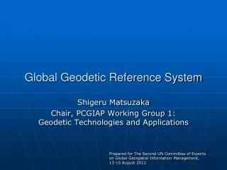 Global Geodetic Reference System