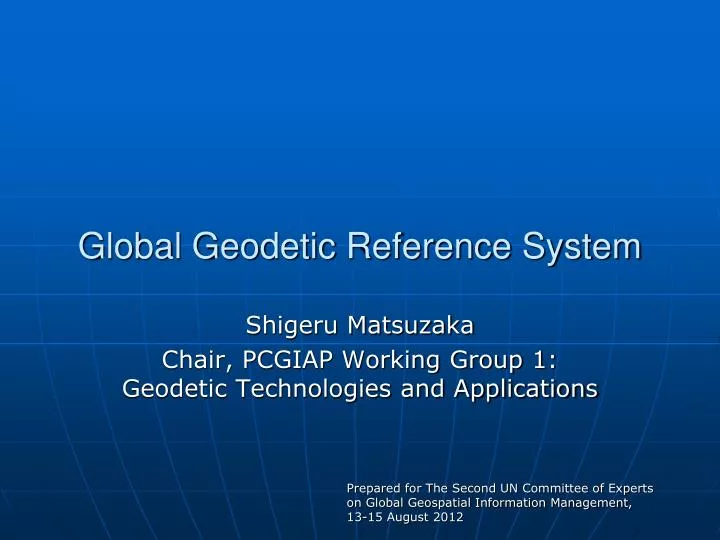 global geodetic reference system