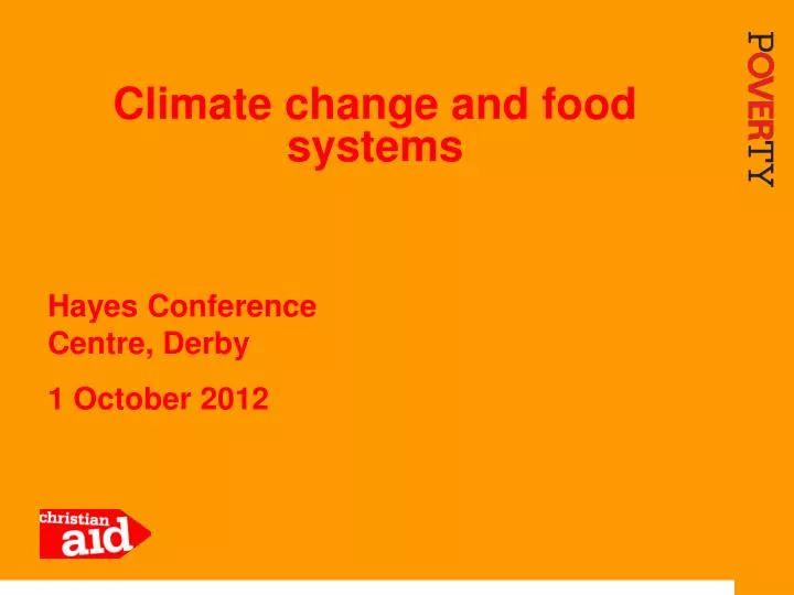 climate change and food systems