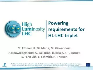 Powering requirements for HL-LHC triplet