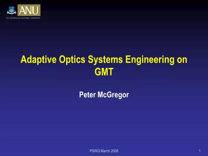 adaptive optics systems engineering on gmt