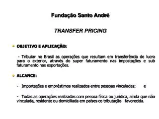 funda o santo andr transfer pricing