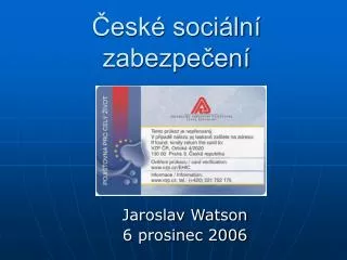 esk soci ln zabezpe en