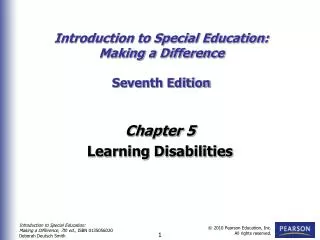 Introduction to Special Education: Making a Difference Seventh Edition