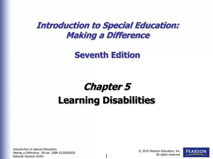 chapter 5 learning disabilities
