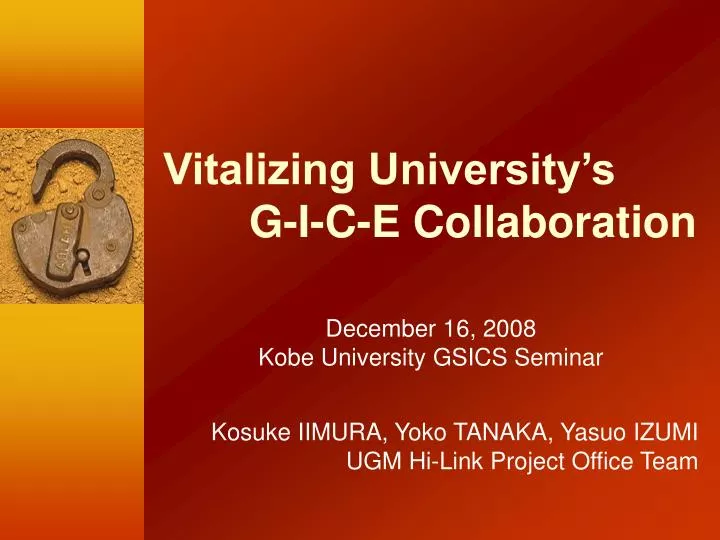 vitalizing university s g i c e collaboration