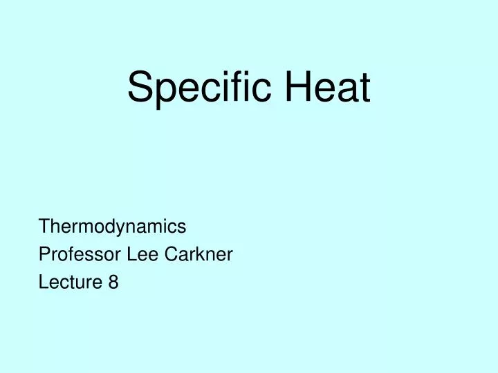 specific heat