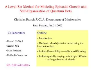 A Level-Set Method for Modeling Epitaxial Growth and Self-Organization of Quantum Dots