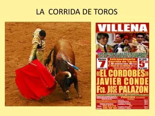 la corrida de toros