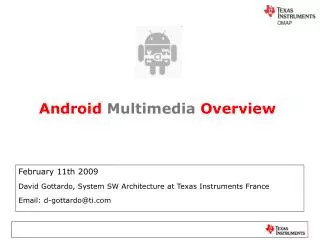 Android Multimedia Overview