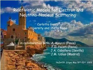 Relativistic Models for Electron and Neutrino-Nucleus Scattering Carlotta Giusti