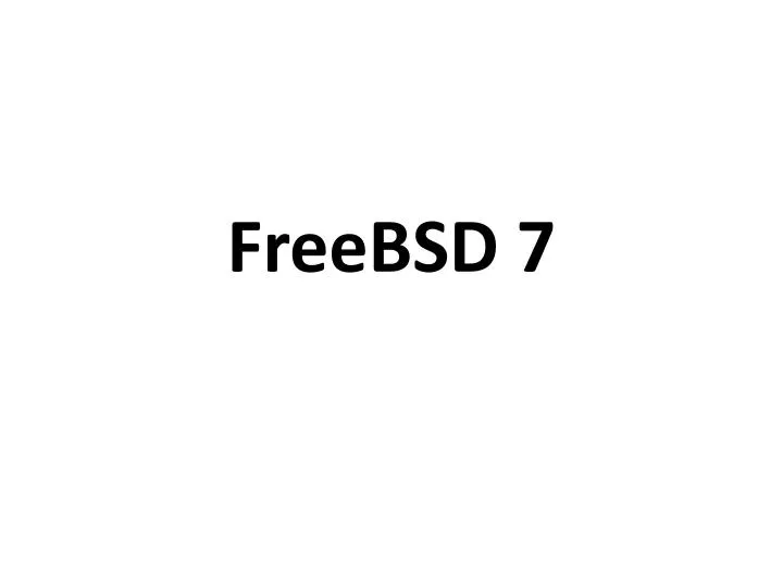 freebsd 7