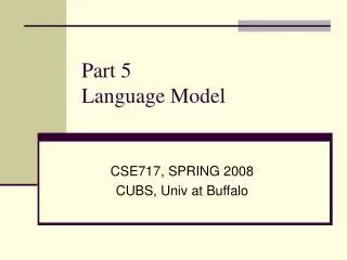 Part 5 Language Model