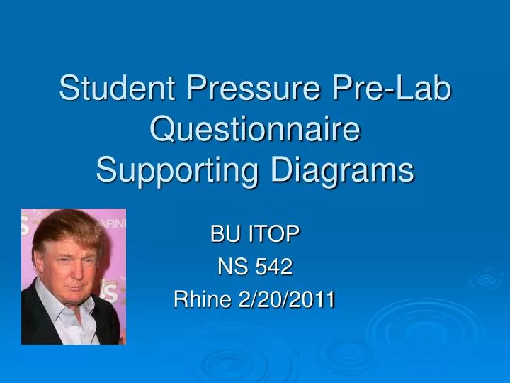 student pressure pre lab questionnaire supporting diagrams