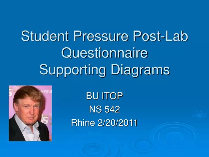 student pressure post lab questionnaire supporting diagrams