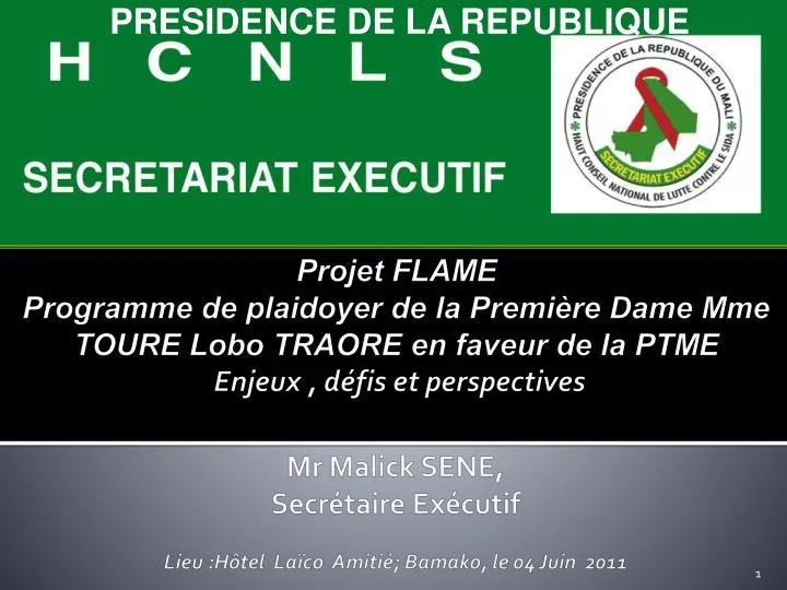 mr malick sene secr taire ex cutif lieu h tel la co amiti bamako le 04 juin 2011