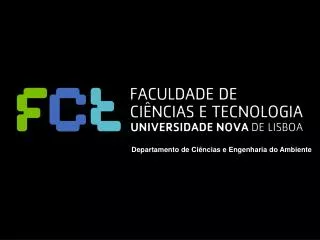 Departamento de Ciências e Engenharia do Ambiente