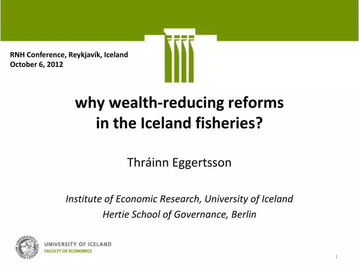 why wealth reducing reforms in the iceland fisheries