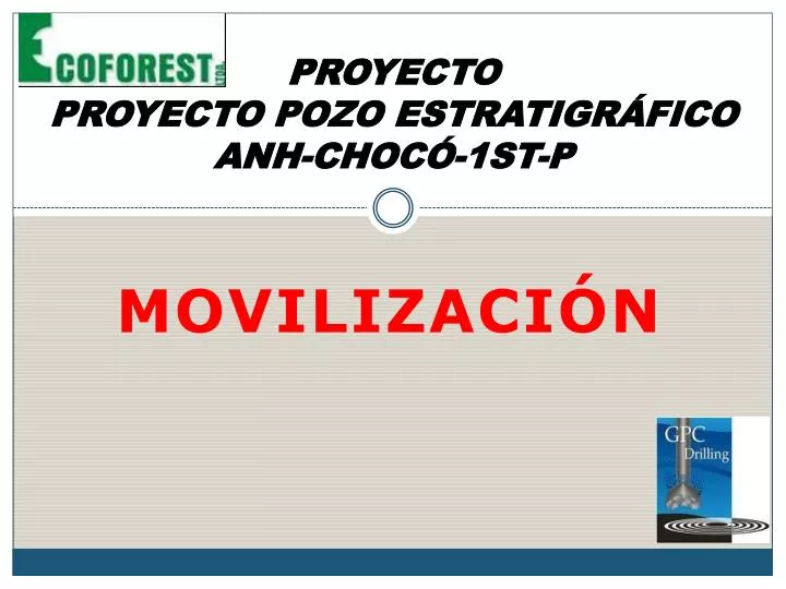 proyecto proyecto pozo estratigr fico anh choc 1st p