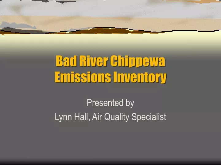bad river chippewa emissions inventory