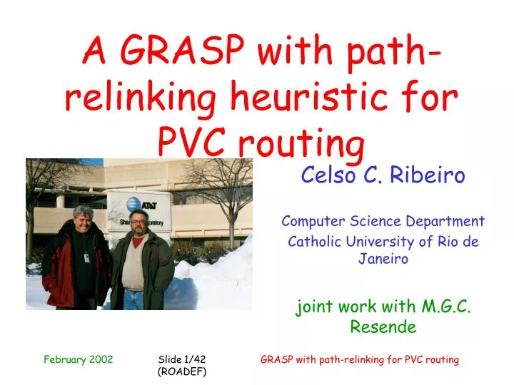 a grasp with path relinking heuristic for pvc routing