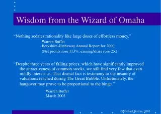 Wisdom from the Wizard of Omaha